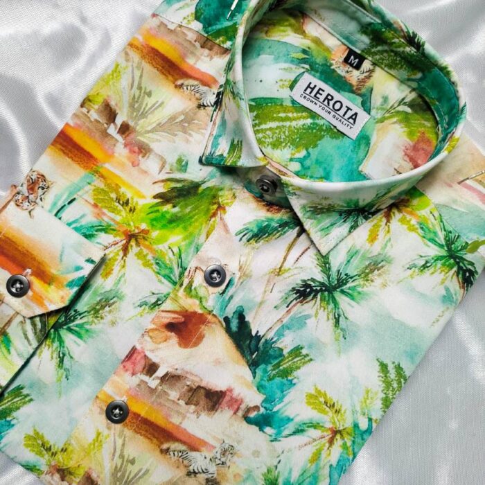 Natural Beach Print Shirt