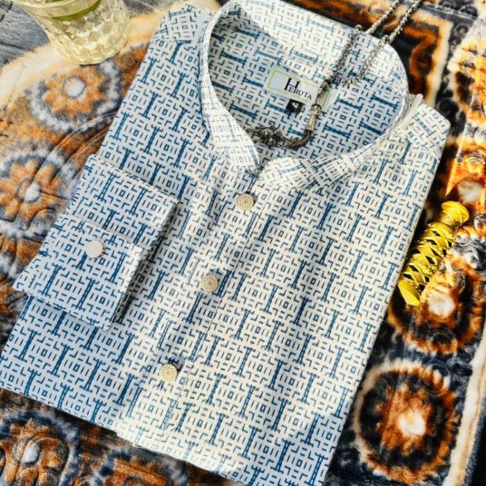 White with unique stitch work Punjabi