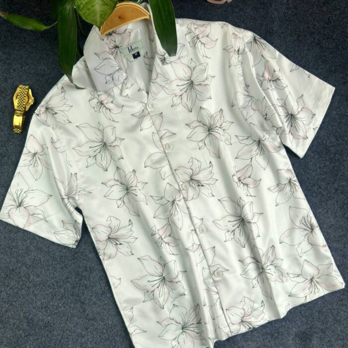 Freesia Semi D-Shoulder Cuban Shirt