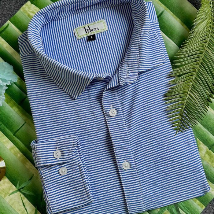 white with Blue stipe Shirt