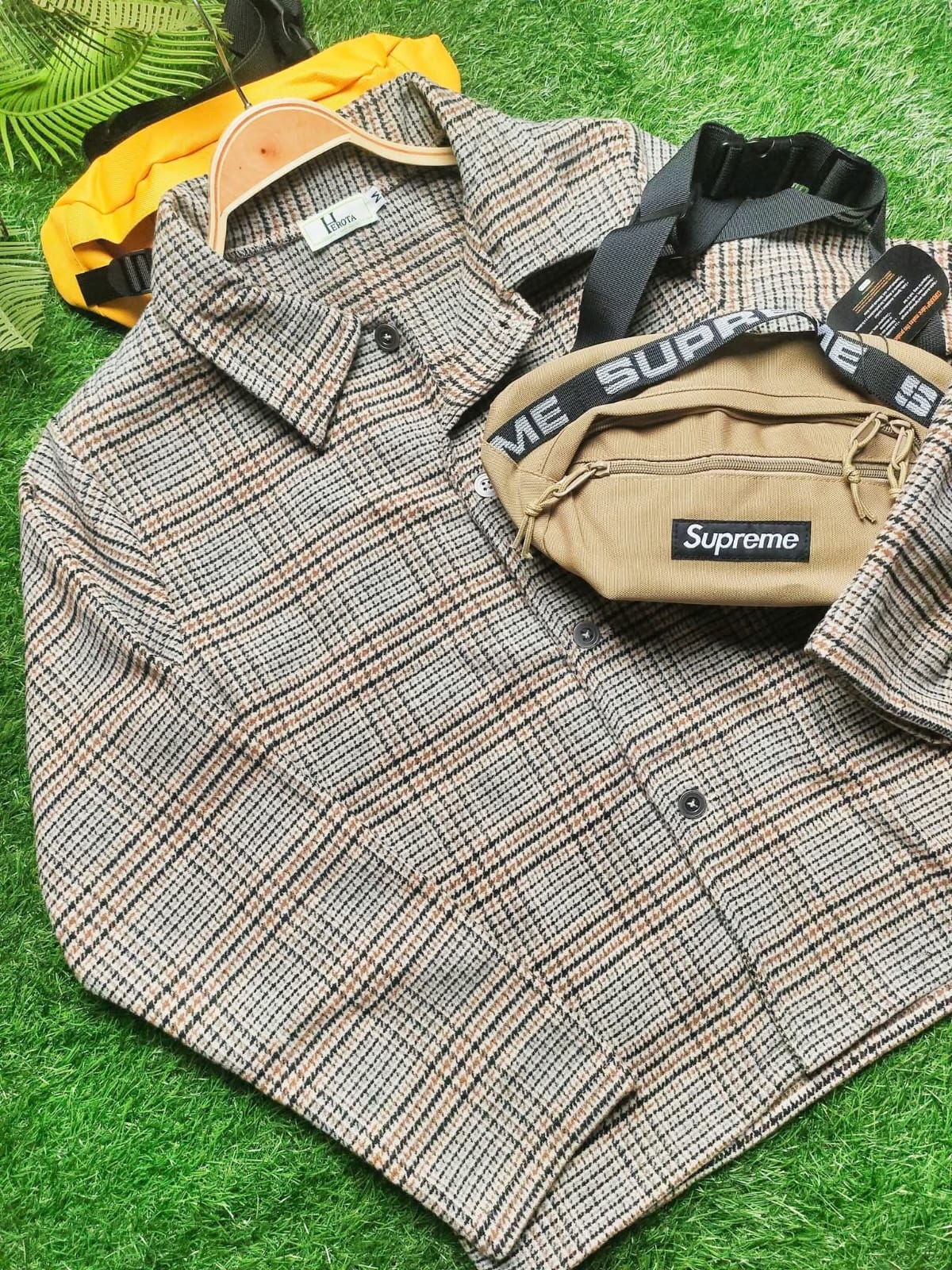 Winter Multi Shacket-Checked Wool Blend Casual Shacket