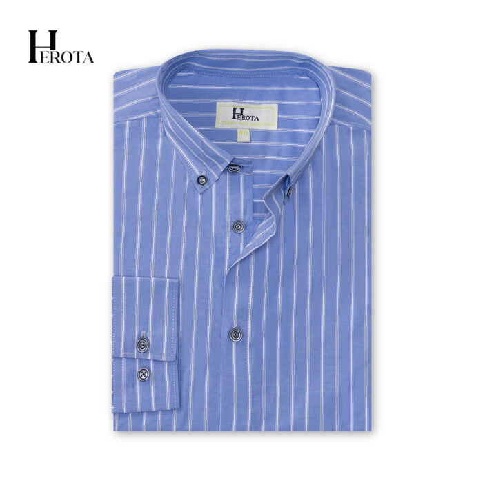 Sky Blue Shirt with White Pinstripes