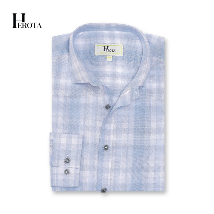 White with Sky Classic Check Shirt