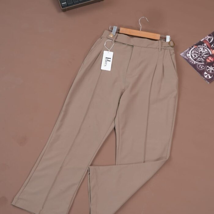 Trendy Semi Bootcut Pant (Beige)